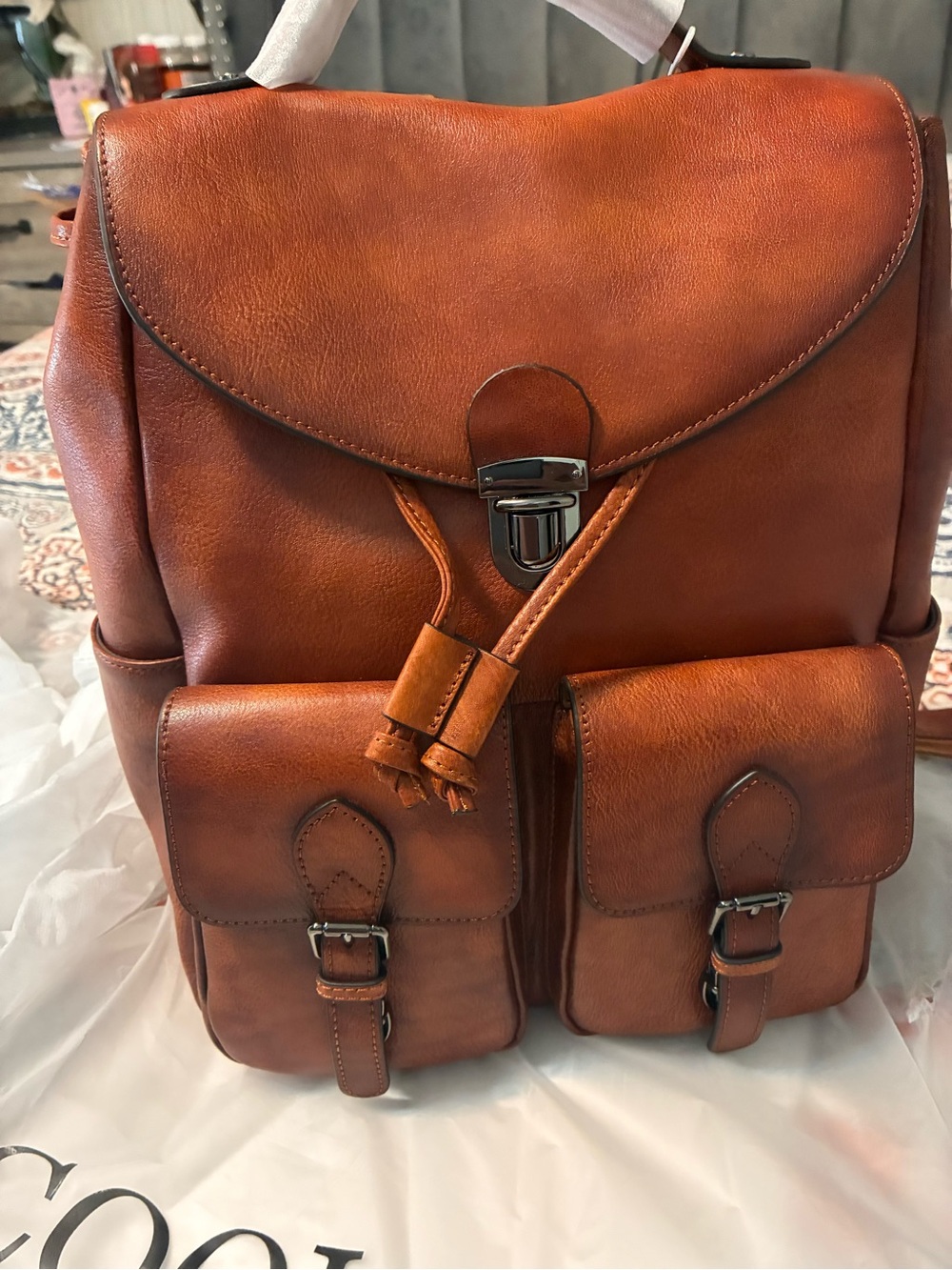 Vintage Cooley leather backpack